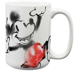 Mickey Mouse Mug Cup 15 Oz Red,black & White Coffee “Oh Yeah”